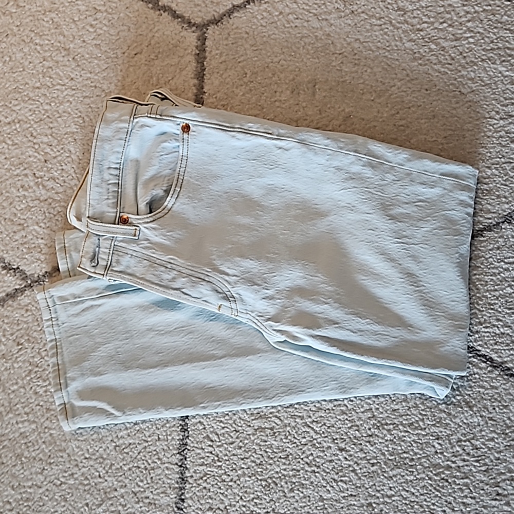 Wedgie straight light wash jeans Cropped size 27